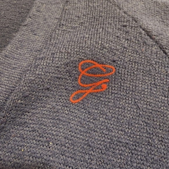 Vintage 1950s Orlon Wool Letter Sweater - Navy with Red Letter‎ G (Size XL) - Picture 5 of 6